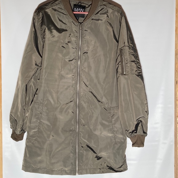 Boohoo Other - Boohoo grandpa Man Dadcare Normal Zipper Up Wind Breaker Jacket y2k coat